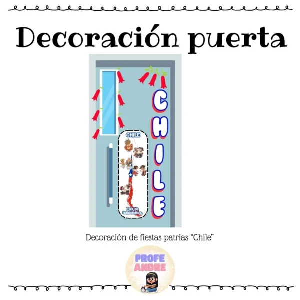 Decoración puerta “Chile”
