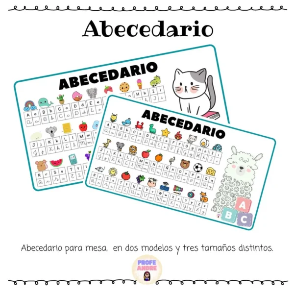 Abecedario para mesas